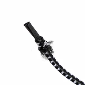 3mm black elastic bungee cord for camping clothing and luggage accessories with latex core.