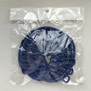 Portable outdoor travel clothesline with twelve clips elastic rope for laundry drying main