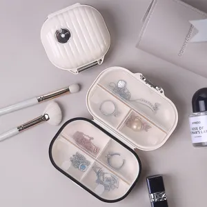 Portable Waterproof Pill Box Organizer Mini Suitcase Design Travel Storage Case For Medication Jewelry Earrings Small Items