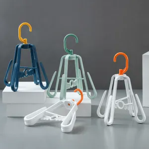 Multifunctional Rotatable Shoe Drying Rack Foldable Plastic Hanger Windproof Storage Rack For Outdoor Balcony Home