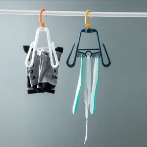 Multi-functional rotatable shoe drying hanger hook storage rack for socks and insoles outdoor