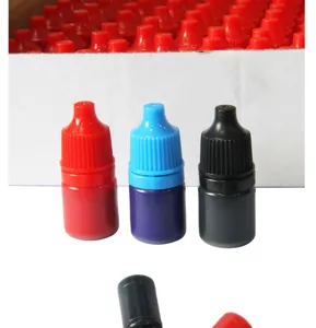 10ml refill ink bottles for stamps, quick drying squeeze bottles in assorted colors.