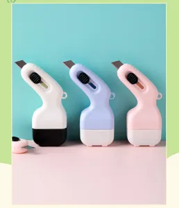 Mini cortador portátil abrecajas colores pastel bonitos herramienta práctica de paquetes