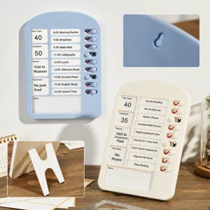 Tabella di controllo dello studio di autodisciplina per bambini con supporto da tavolo.