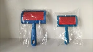 Pet slicker brush set for cats and dogs, blue and red stainless steel grooming comb for fur.