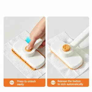 Rotatable facial towel mop mini desktop cleaning tool press type wet dry dust sweeping tool
