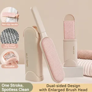 Double Sided Electrostatic Hair Removal Brush Set Portable Lint Remover For Wool Coat Sweater Clothes Cleaning Tool