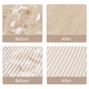 Double-sided electrostatic lint remover brush for woolen coats and cashmere sweaters.
