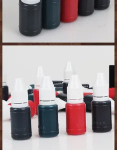 Refill ink bottle for stamps 10ml quick drying black red green stationery consumable