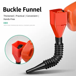 Embudos de combustible de plástico portátiles con manguera flexible para coche y moto