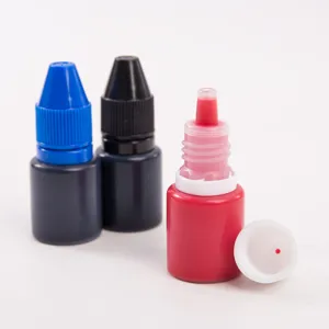 Portable 10ml quick-drying stamp oil and private seal refill ink set for office use.