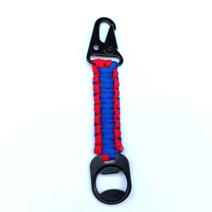 Durable Paracord Keychain with Bottle Opener Outdoor Camping Gear Eagle Clip Multi-Tool