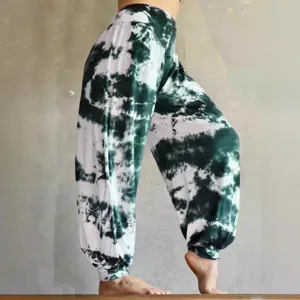 Women tie-dye printed casual harem pants summer boho loose trousers plus size streetwear
