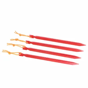 Picchetti per tenda in alluminio con corde riflettenti, design a tre lati per campeggio.