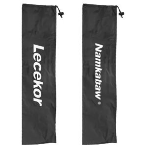 Waterproof oxford cloth long storage bag for trekking poles and fishing rods with drawstring.