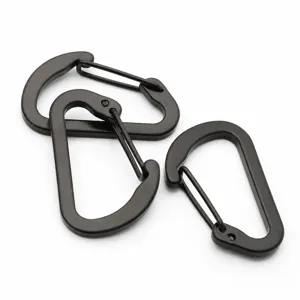 Mini Aluminum D-Shape Wire Gate Carabiner Small Spring Snap Hook Keychain Accessory For Outdoor Camping Hanging Buckle
