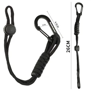 Tactische EDC paracord lanyard polsband voor telefoon zaklamp sleutelhanger