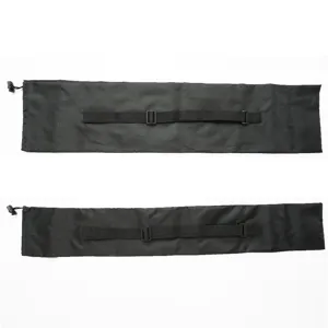 Black waterproof oxford cloth storage bag for trekking poles, canopy poles and fishing rods.
