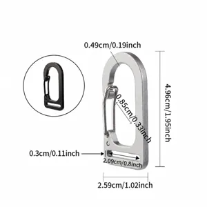 Aluminum alloy carabiner U-shaped strap buckle lightweight outdoor camping climbing tool hook