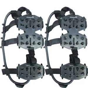 Crampons à 24 dents antidérapants pour chaussures de neige et glace rando montagne hiver extérieur.