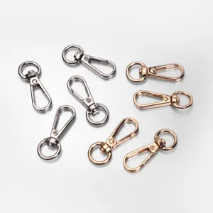 Juego de mosquetones giratorios de metal para accesorios de bolsos y manualidades