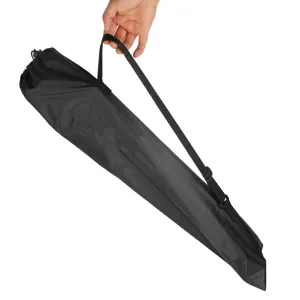 Waterproof storage bag for outdoor trekking poles and fishing rods, black oxford cloth.