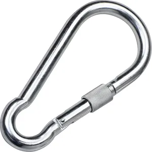 Verzinkter Karabinerhaken aus Eisen mit Schraubverschluss Outdoor Verbindungsschnalle.