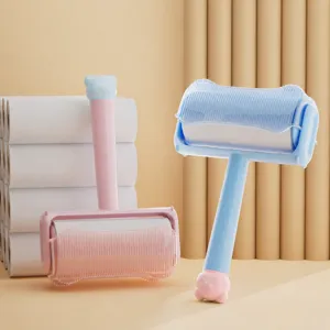 Cute Bear Lint Roller For Clothes Hair Removal Pet Fur Remover With Dust Cover And Replacement Rollers Plastic Cleaning Tool