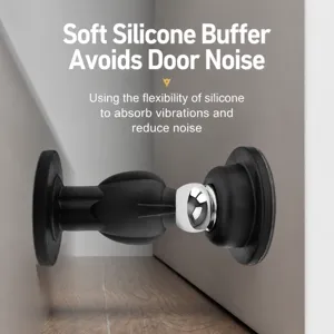 Punch-free magnetic door stop silicone humanoid stopper for home wall protection quiet close