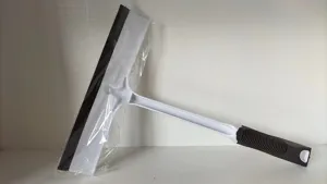 Großer Kunststoff Glasfenster Abzieher mit bequemem Griff für Bad und Fliesenreinigung.