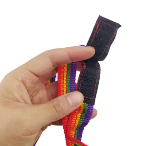 Rainbow camping strap with velcro multi-functional outdoor hanging webbing for tent gear