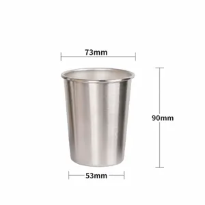 Stainless steel camping cup 230ml outdoor metal beer mug portable single layer drinking mug