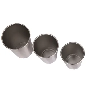 Stainless steel camping cup set, industrial style single-layer metal beer mug for outdoor.