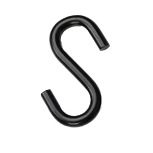 Heavy duty black S hooks for hanging pots pans plants outdoor camping hammock utility hooks.