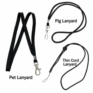 Outdoor Whistle Lanyard Mobile Phone Neck Strap ID Card Holder Work Badge Access Card Lanyard Polyester Black