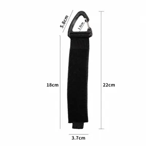 Outdoor multi-functional triangle quick-draw nylon strap hook with lightweight design.
