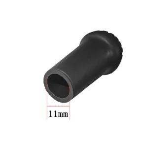 Protector de punta de baston de trekking de goma negra 11mm accesorio de senderismo
