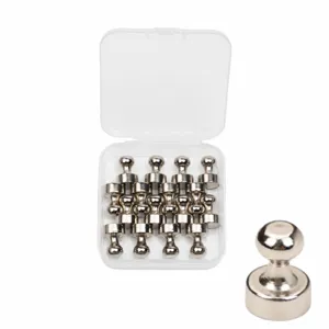 Punaises Magnétiques Fortes en Métal Multifonctionnelles Aimants en Néodyme Ronds pour Tableau Blanc et Réfrigérateur Bureau et Maison