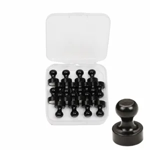Lot de 16 punaises magnétiques puissantes multifonctions avec une boîte de rangement.