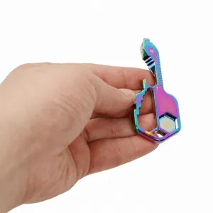 Multifunctional stainless steel key tool outdoor emergency pocket EDC gadget multi tool keychain.