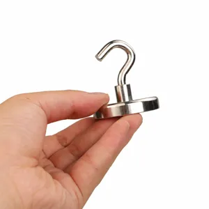 Heavy duty magnetic hook powerful neodymium magnet hook for whiteboard and fridge metal holder 1pcs