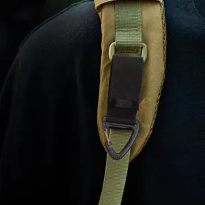 Tactical backpack triangular hanging buckle portable nylon strap clip outdoor gear tool