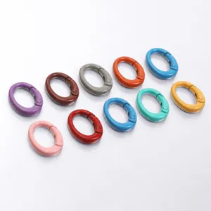 Anello a Molla in Metallo Verniciato Colorato Accessorio Borsa Portachiavi Moschettone Hardware Fibbia a Molla in Metallo Per Bagagli Giocattolo