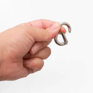 Mosquetón ovalado de resorte hebilla de metal para bolsos accesorios de ferretería DIY.