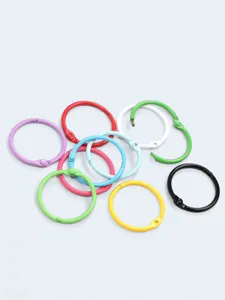 3cm colorful metal binder rings loose leaf paper rings for DIY crafts and books planning.