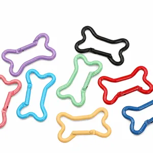 Mini Moschettone in Lega di Alluminio a Forma di Osso per Campeggio all'Aperto Escursionismo Zaino Fibbia Appendiabiti Portachiavi Portatile Accessorio
