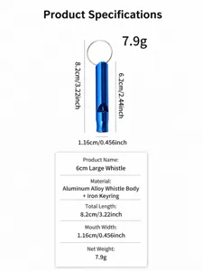 Aluminum Alloy Emergency Survival Whistle High Decibel Loud Sound Tool For Outdoor Hiking Camping Sports Training