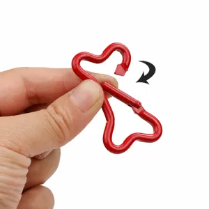 Piccolo moschettone in lega di alluminio a forma di osso gancio per zaino accessorio