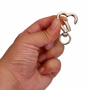 Moschettone per portachiavi in metallo a forma di cuore accessorio fai da te borse