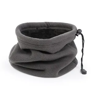 Thickened fleece neck warmer winter outdoor cycling windproof adjustable drawstring gaiter